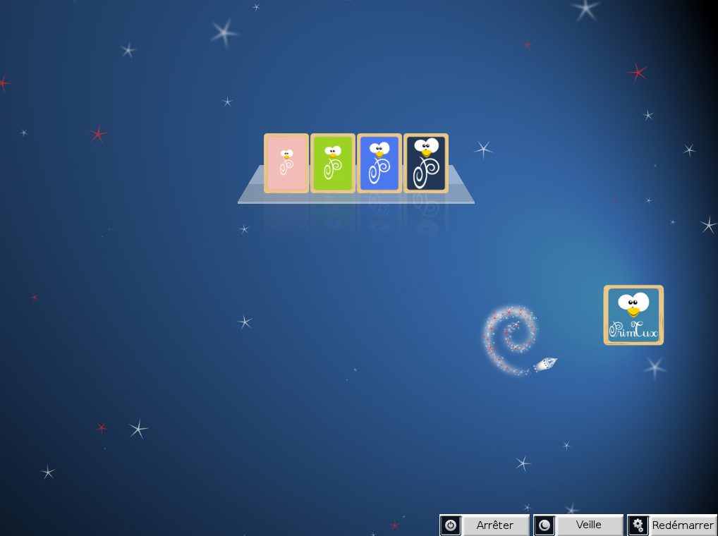 Interface de connexion de primtux
